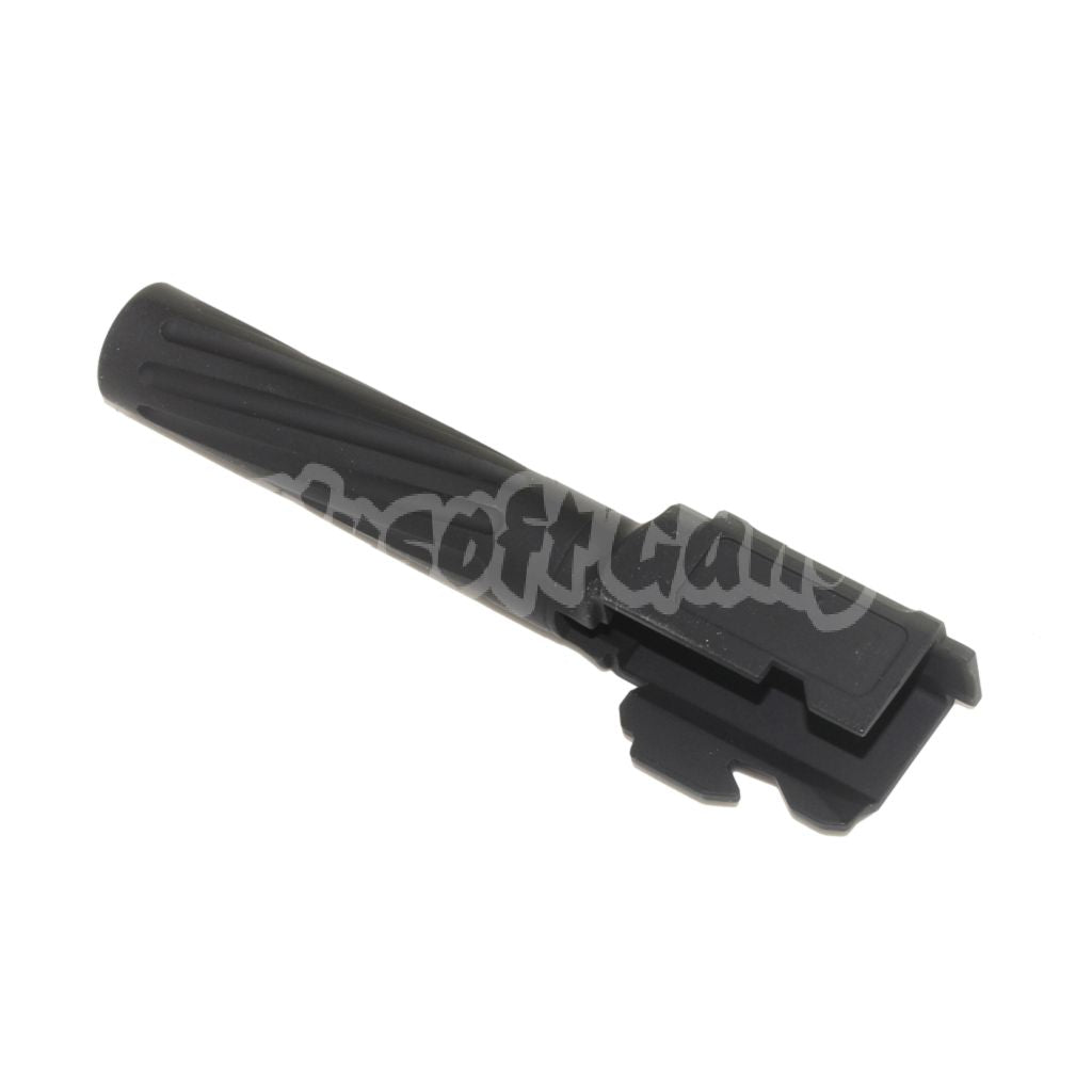 Airsoft APS EMG F1 98mm/112mm Fluted Spiral Outer Barrel +12mm CW For APS EMG F1 BSF Series Pistols Black