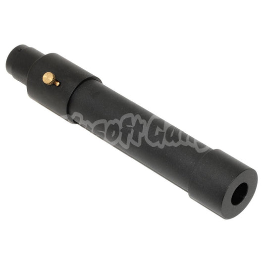 Airsoft BELL 173mm/203mm x 34mm MPX QD Suppressor Silencer with -14mm CCW Flash Hider Black