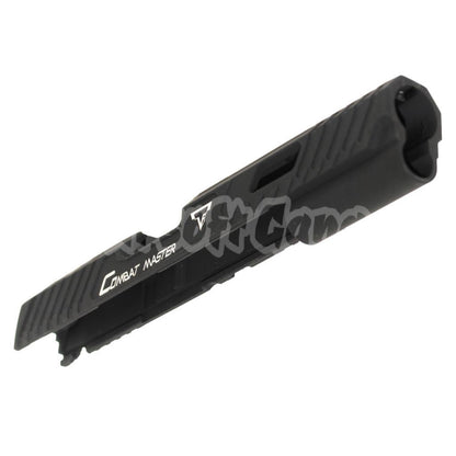 Airsoft 200mm Metal Slide For ARMY R601 TTI Combat Master Tokyo Marui Hi-Capa GBB Pistols Black