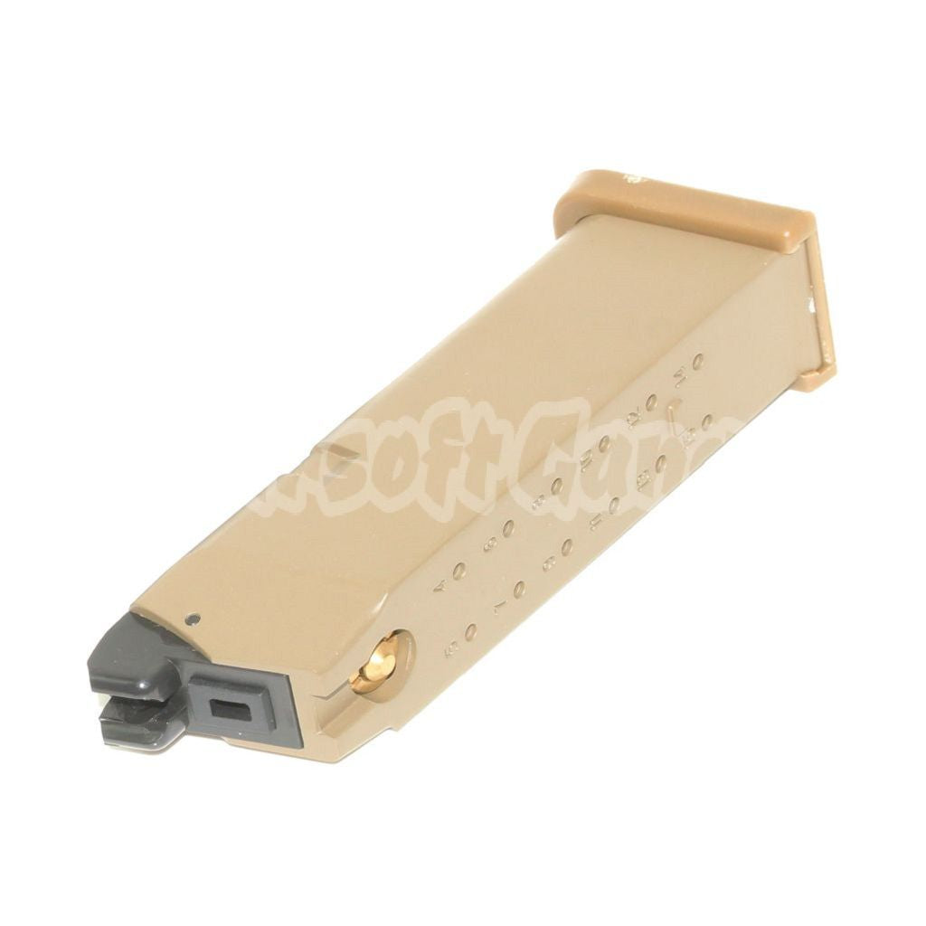 Airsoft 20rd Gas Magazine for E&C BELL EMG SAI BLU COMPACT AW WE Tokyo Marui G19 G23 G26 Series GBB Pistol Tan