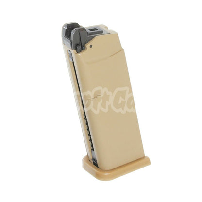 Airsoft 20rd Gas Magazine for E&C BELL EMG SAI BLU COMPACT AW WE Tokyo Marui G19 G23 G26 Series GBB Pistol Tan