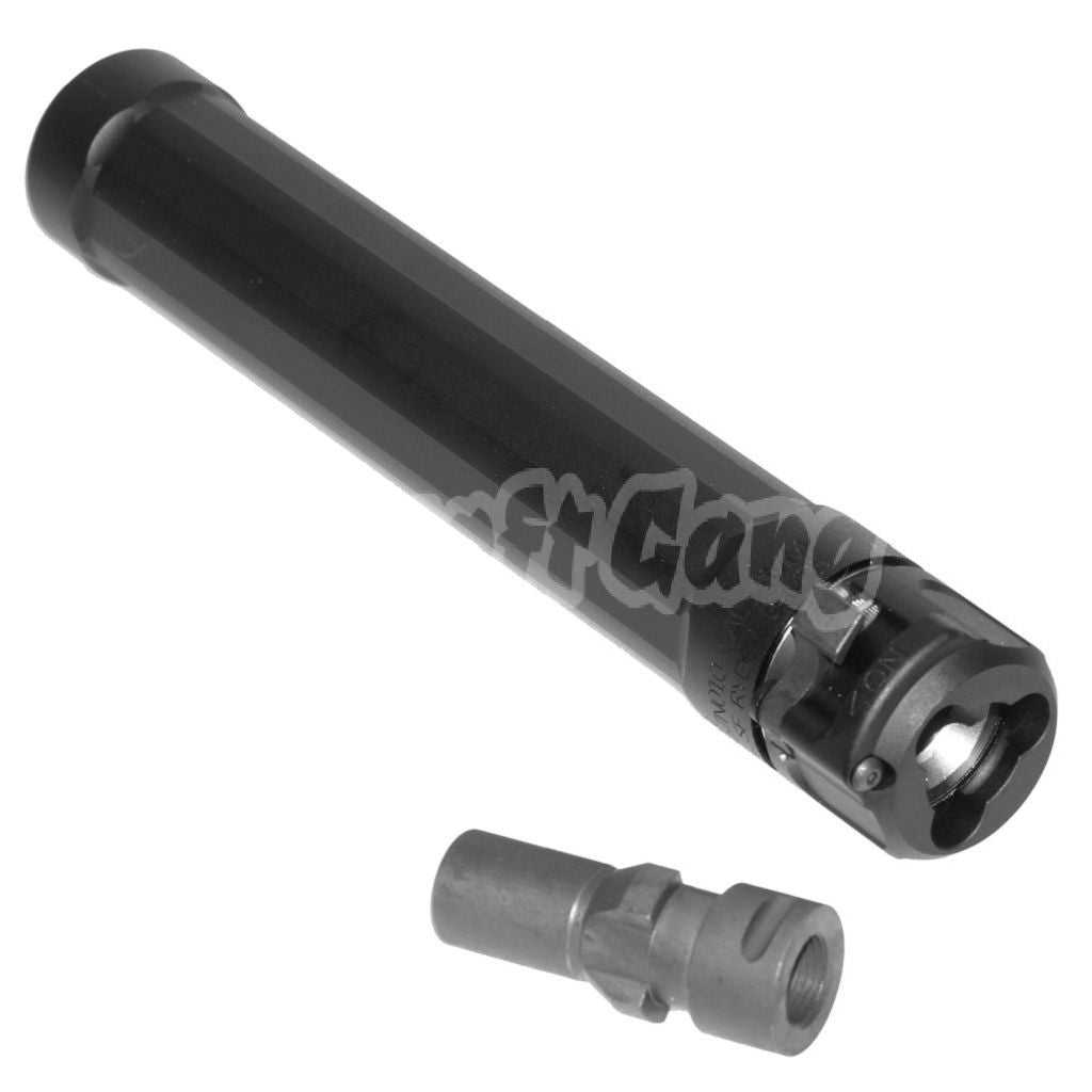 Airsoft 5KU 187mm Ryder 9 MP5 Suppressor Silencer +12mm CW Flash Hider For WE (WE-TECH) MP5 Series GBB SMG Rifles Black