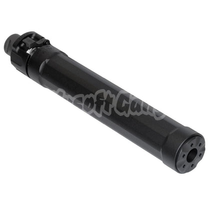 Airsoft 5KU 187mm Ryder 9 MP5 Suppressor Silencer +12mm CW Flash Hider For WE (WE-TECH) MP5 Series GBB SMG Rifles Black