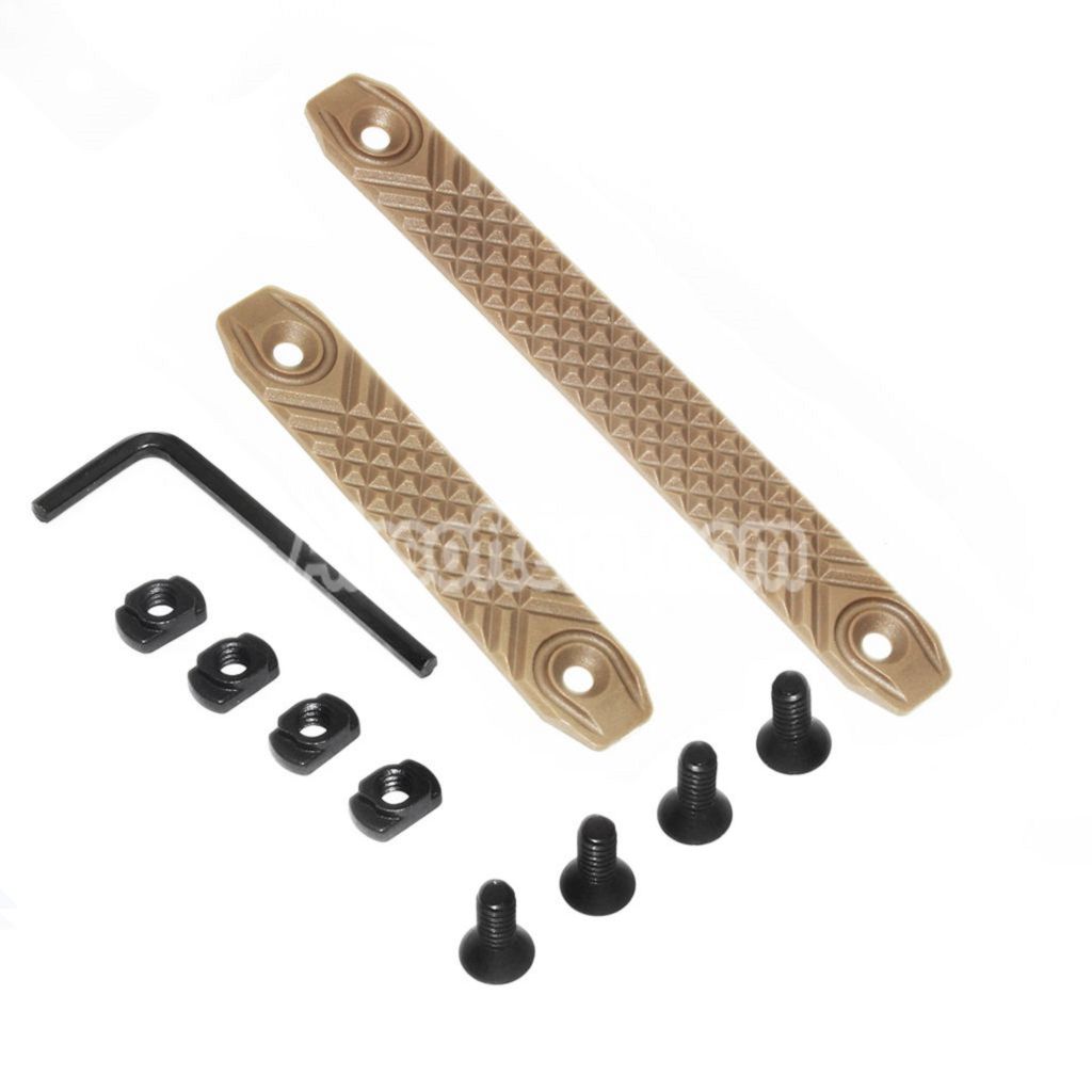 Airsoft Bell 2pcs Polymer M-Lok Rail Cover Type-C Dark Earth Tan