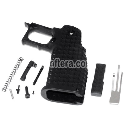 Airsoft E&C Polymer Pistol Grip Set For E&C Tokyo Marui Hi-Capa Series GBB Pistols Black