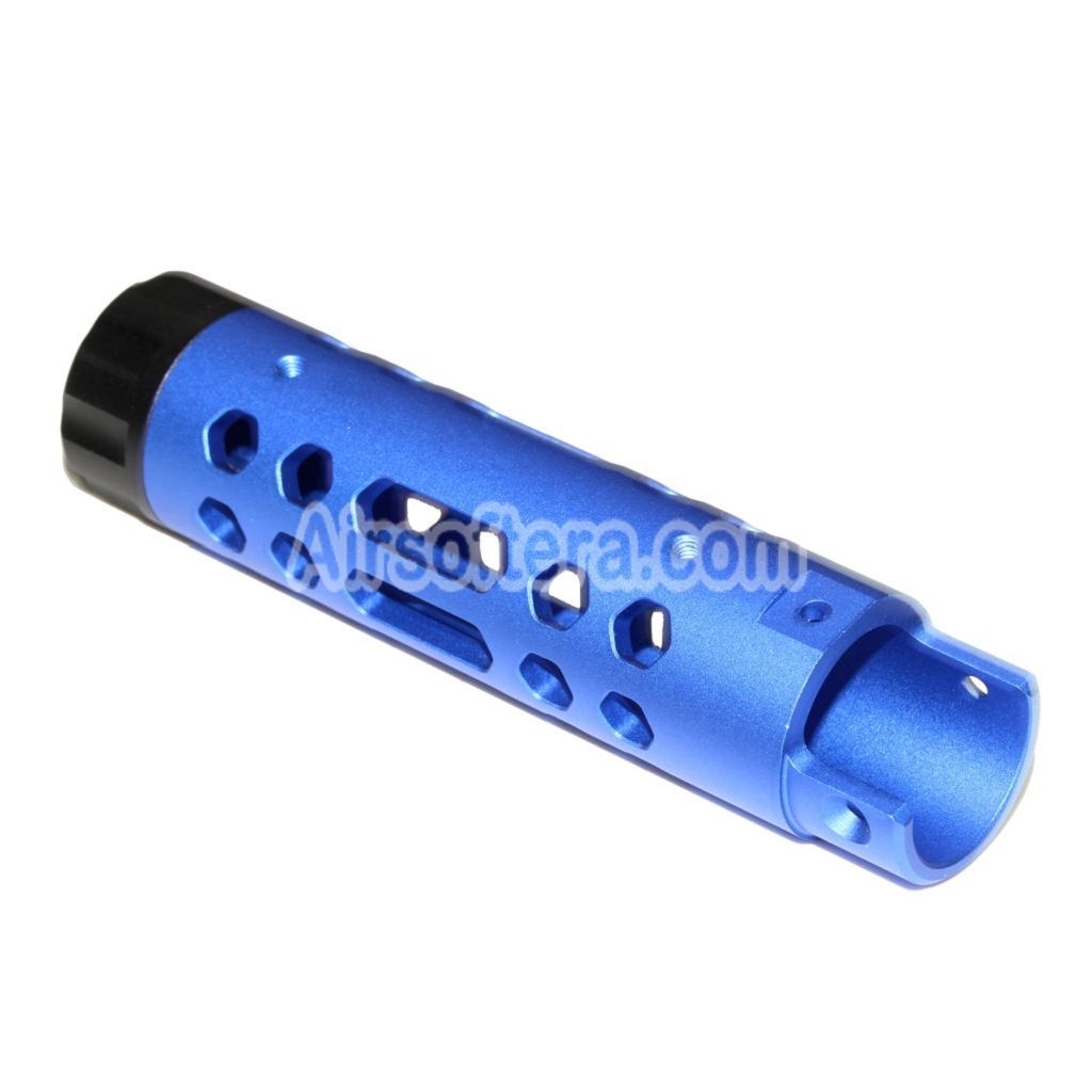 Airsoft 5KU CNC Aluminium Outer Barrel Type-A For ACTION ARMY AAP-01 GBB Pistols Blue