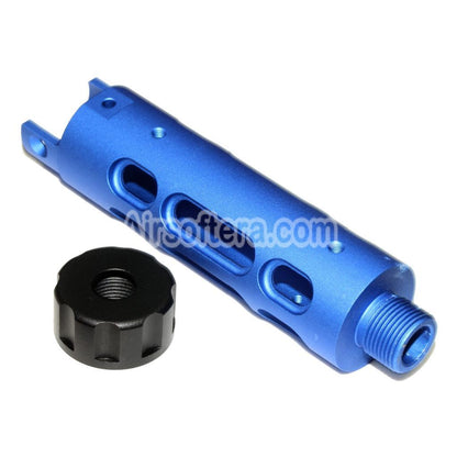 Airsoft 5KU CNC Aluminium Außenlauf Typ B für ACTION ARMY AAP-01 GBB Pistolen Blau