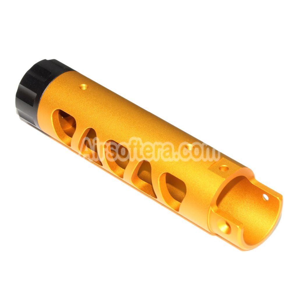 Airsoft 5KU CNC Aluminium Outer Barrel Type-D For ACTION ARMY AAP-01 GBB Pistols Gold