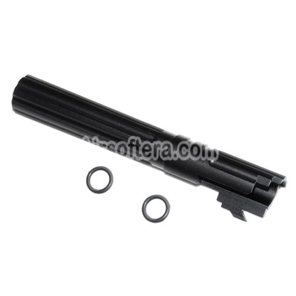 Airsoft 5KU 5" 123/127mm CNC Aluminium Outer Barrel +11mm CW for Armorer Works AW WE-TECH Tokyo Marui Hi-Capa 5.1 GBB Pistol Black