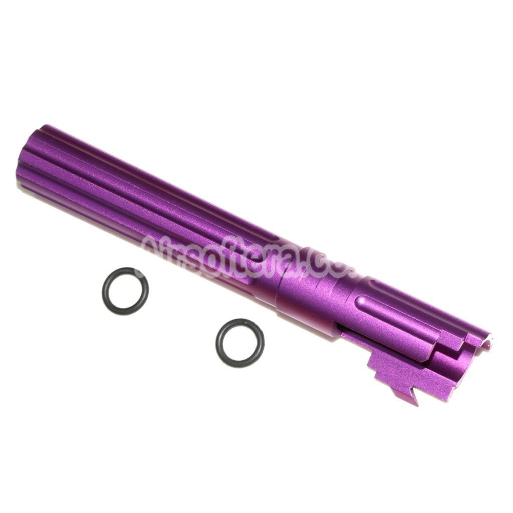 Airsoft 5KU 5" 123/127mm CNC Aluminium Outer Barrel +11mm CW for Armorer Works AW WE-TECH Tokyo Marui Hi-Capa 5.1 GBB Pistol Purple