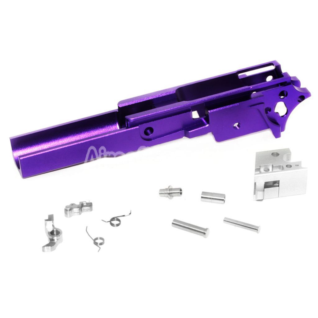 Airsoft 5KU CNC Aluminum Middle Frame Type-1 SV for Tokyo Marui Hi-Capa Series GBB Pistols Purple