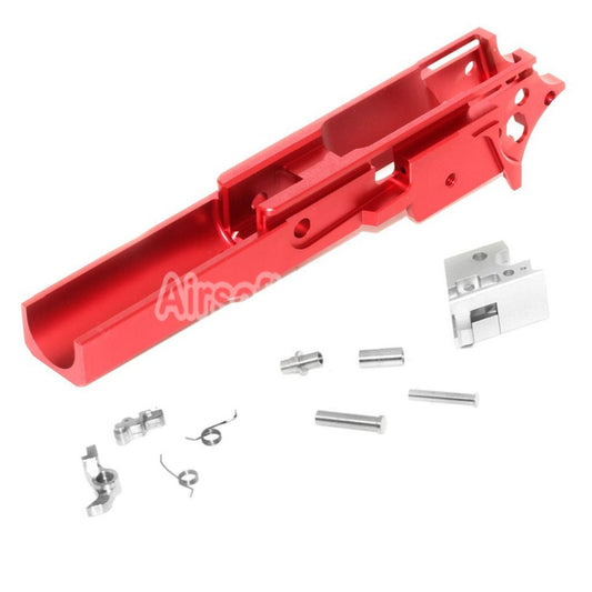 Airsoft 5KU CNC Aluminum Middle Frame Type-2 Infinity for Tokyo Marui Hi-Capa Series GBB Pistols Red