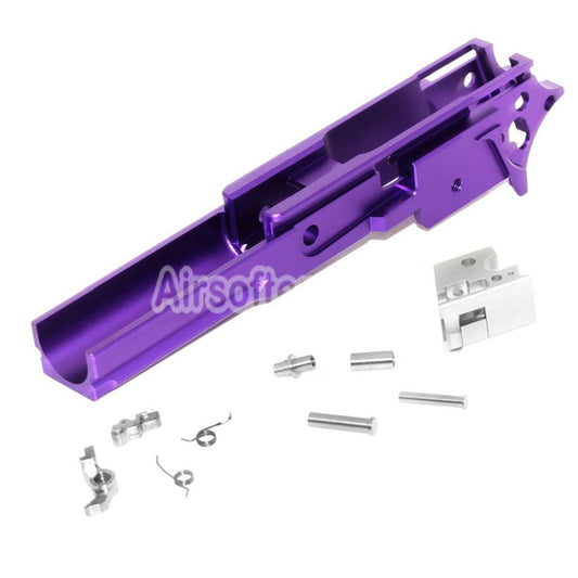 Airsoft 5KU CNC Aluminum Middle Frame Type-3 for Tokyo Marui Hi-Capa Series GBB Pistols Purple