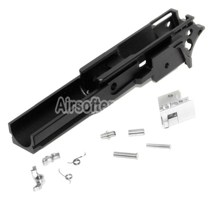 Airsoft 5KU CNC Aluminum Middle Frame Type-3 for Tokyo Marui Hi-Capa Series GBB Pistols Black