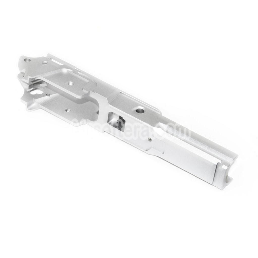 Airsoft 5KU CNC Aluminum Middle Frame Type-3 for Tokyo Marui Hi-Capa Series GBB Pistols Silver