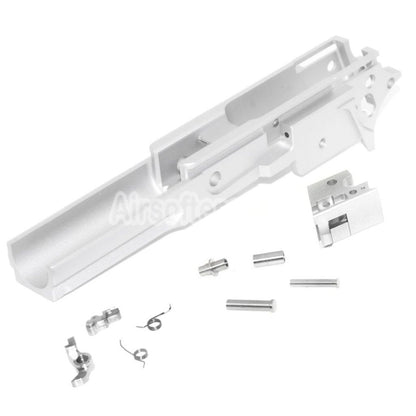 Airsoft 5KU CNC Aluminum Middle Frame Type-3 for Tokyo Marui Hi-Capa Series GBB Pistols Silver