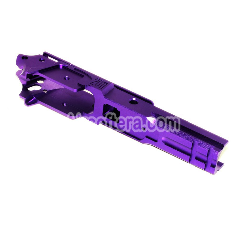 Airsoft 5KU CNC Aluminum Middle Frame Type-4 2011 for Tokyo Marui Hi-Capa Series GBB Pistols Purple