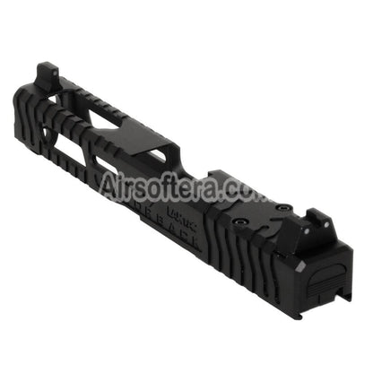 Airsoft 5KU CNC Aluminum 9INE RMR Ready Barrel Slide Set For WE Tokyo Marui G17 Gen3 GBB Pistols Black