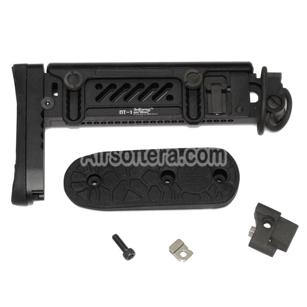 Airsoft 5KU PT-1 Gen2 Multi Position Side Folding Stock for CYMA D-Boys LCT GHK AK Series AEG GBB Rifles Black