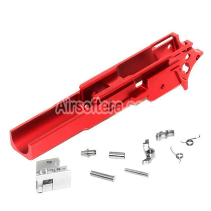 Airsoft 5KU CNC Aluminum Middle Frame Type-1 SV for Tokyo Marui Hi-Capa Series GBB Pistols Red