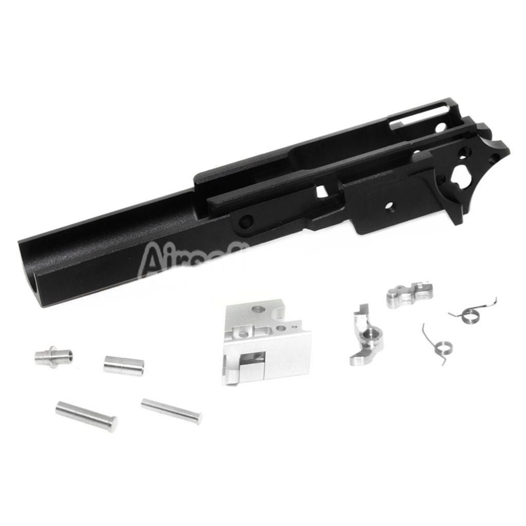 Airsoft 5KU CNC Aluminum Middle Frame Type-2 Infinity for Tokyo Marui Hi-Capa Series GBB Pistols Black