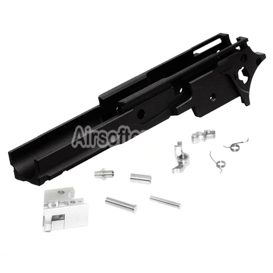 Airsoft 5KU CNC Aluminum Middle Frame Type-4 2011 for Tokyo Marui Hi-Capa Series GBB Pistols Black