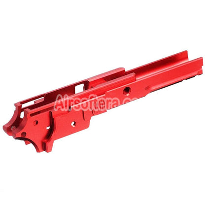 Airsoft 5KU CNC Aluminum Middle Frame Type-4 2011 for Tokyo Marui Hi-Capa Series GBB Pistols Red