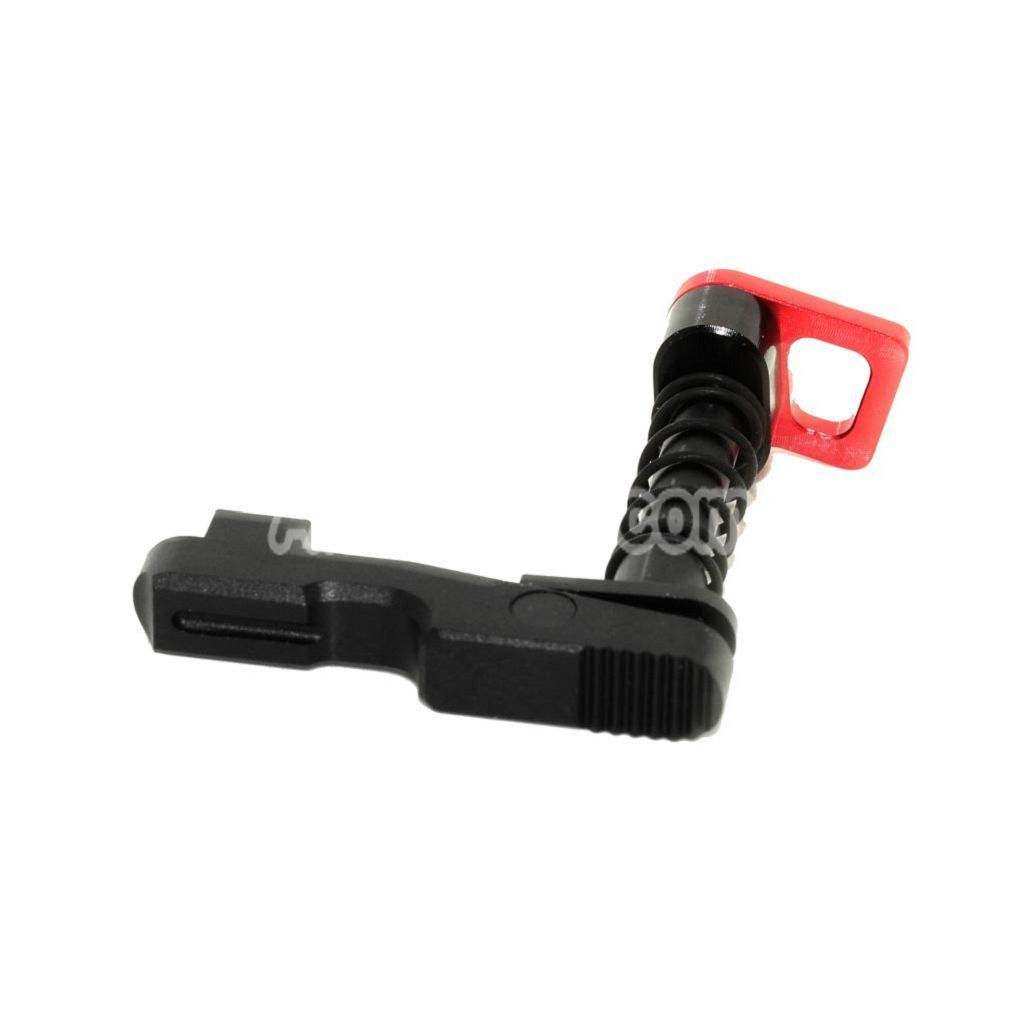 Airsoft CNC Aluminum Ambi Magazine Release Catch For Tokyo Marui M4 M16 Series AEG Rifles Black/Red