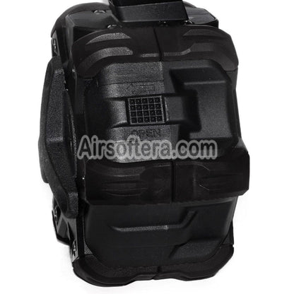 Airsoft WE 350rd Gas Drum Magazine for ISSC M22 / EMG SAI BLU / E&C / APS / ARMY / BELL / UMAREX / Elite force / VFC / AW / WE / Tokyo Marui G17 G18C G-Series GBB Pistol Black