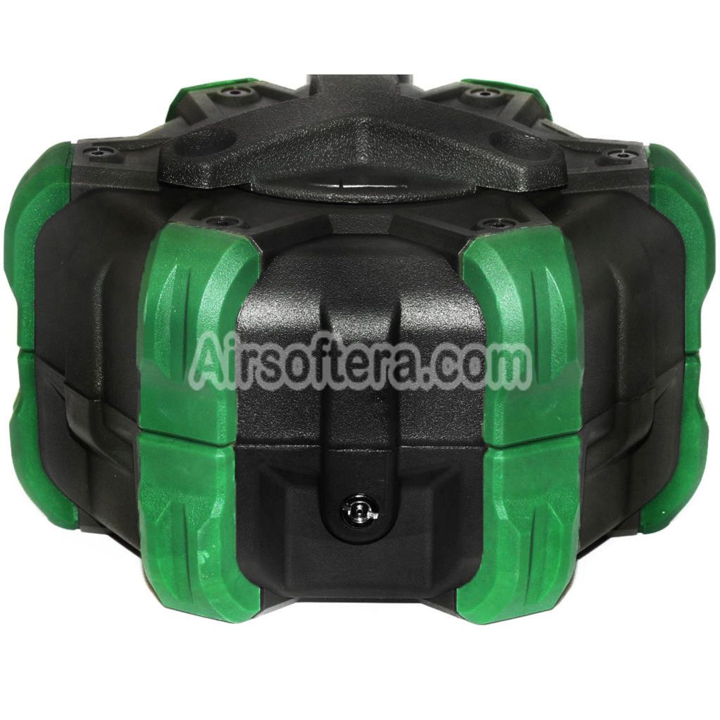 Airsoft WE 350rd Gas Drum Magazine for ISSC M22 / EMG SAI BLU / E&C / APS / ARMY / BELL / UMAREX / Elite force / VFC / AW / WE / Tokyo Marui G17 G18C G-Series GBB Pistol Black/Green