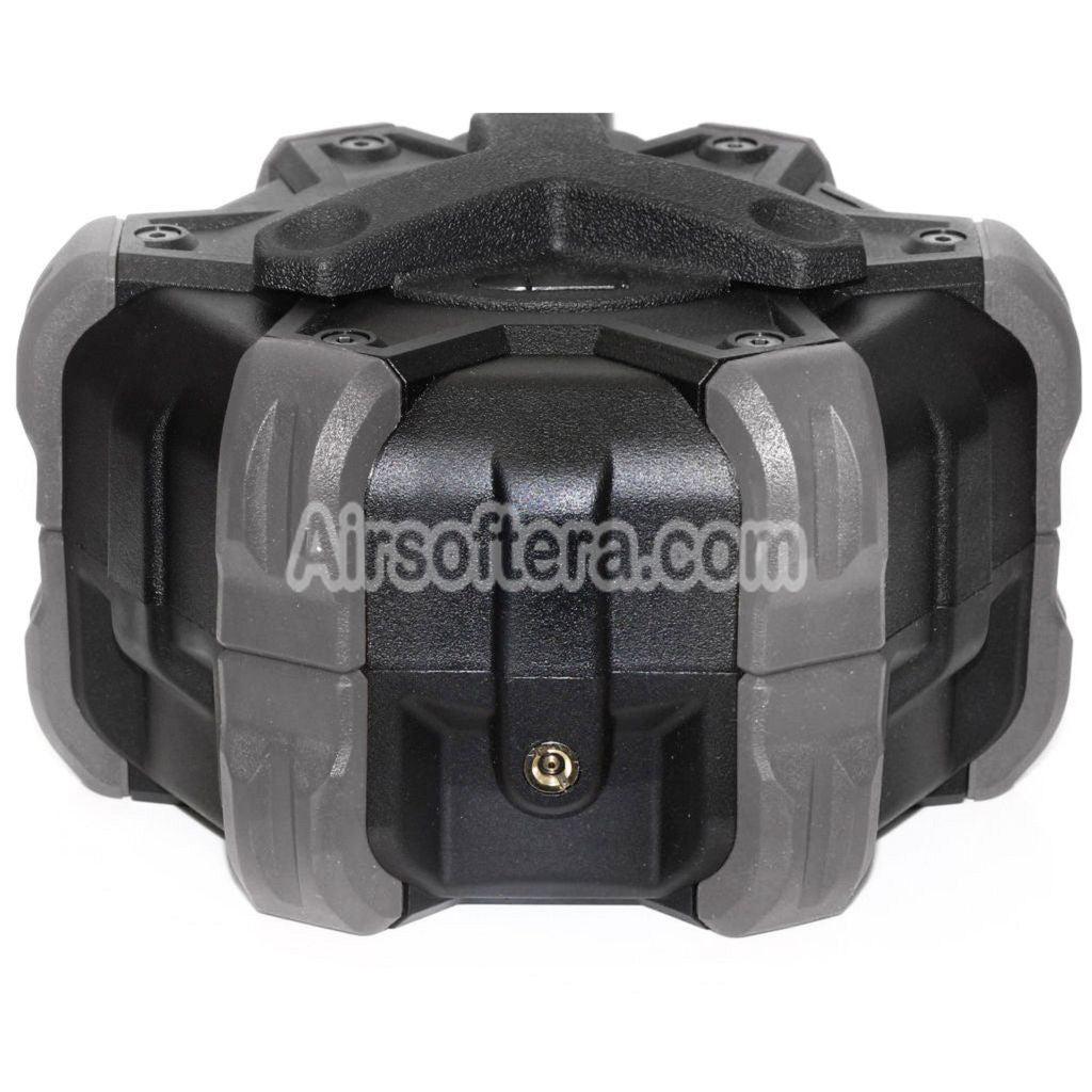 Airsoft WE 350rd Gas Drum Magazine for ISSC M22 / EMG SAI BLU / E&C / APS / ARMY / BELL / UMAREX / Elite force / VFC / AW / WE / Tokyo Marui G17 G18C G-Series GBB Pistol Black/Gray