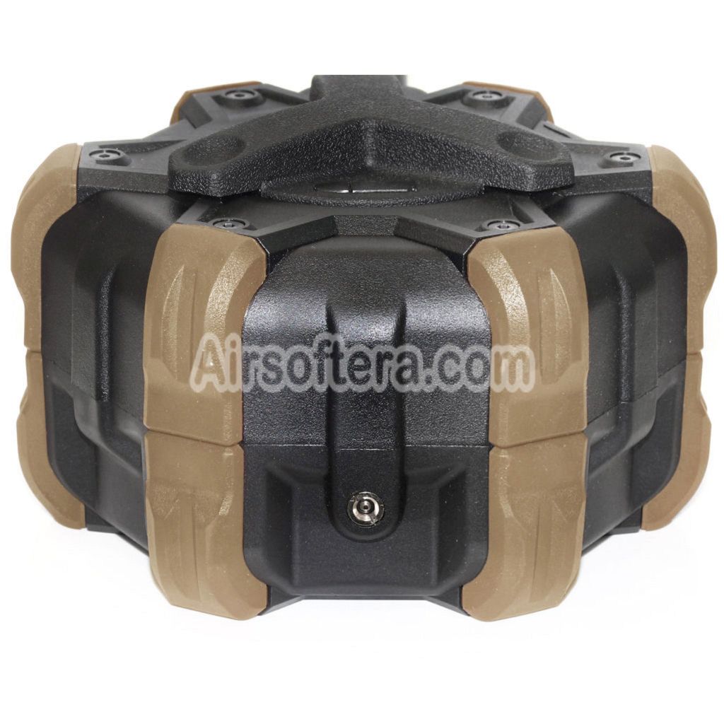 Airsoft WE 350rd Gas Drum Magazine for ISSC M22 / EMG SAI BLU / E&C / APS / ARMY / BELL / UMAREX / Elite force / VFC / AW / WE / Tokyo Marui G17 G18C G-Series GBB Pistol Black/Tan