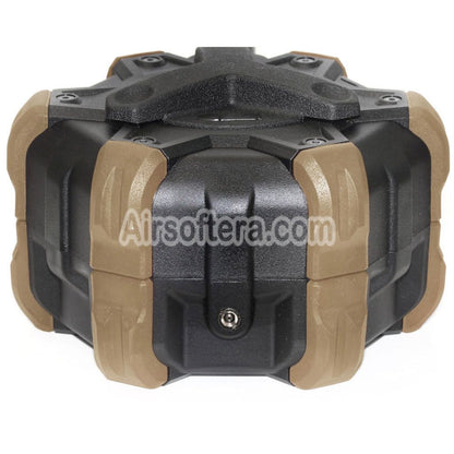 Airsoft WE 350rd Gas Drum Magazine for ISSC M22 / EMG SAI BLU / E&C / APS / ARMY / BELL / UMAREX / Elite force / VFC / AW / WE / Tokyo Marui G17 G18C G-Series GBB Pistol Black/Tan