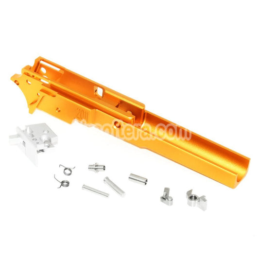 Airsoft 5KU CNC Aluminum Middle Frame 2011 Type-1 For Tokyo Marui Hi-Capa Series GBB Pistols Gold