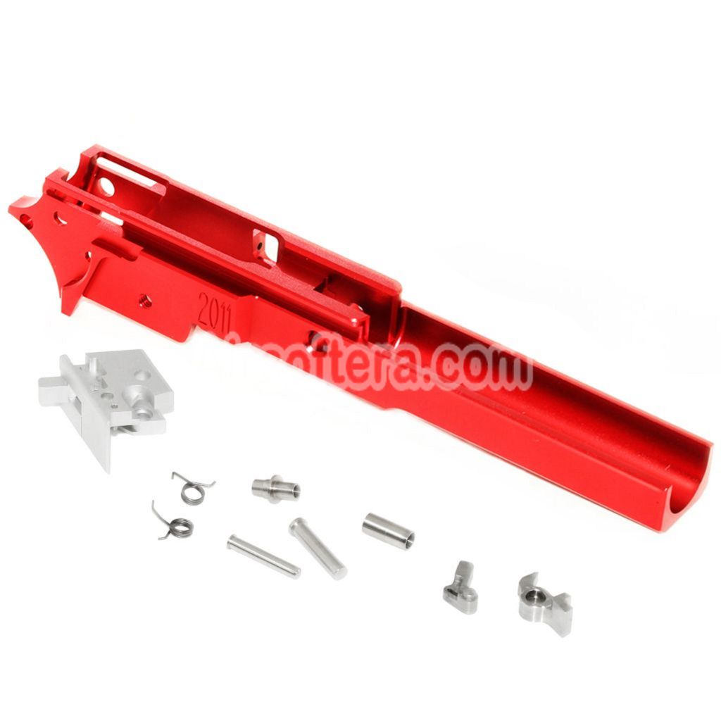 Airsoft 5KU CNC Aluminum Middle Frame 2011 Type-1 For Tokyo Marui Hi-Capa Series GBB Pistols Red