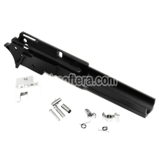 Airsoft 5KU CNC Aluminum Middle Frame Under Rail Version Type-2 For Tokyo Marui Hi-Capa Series GBB Pistols Black