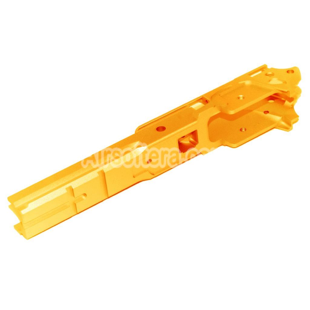 Airsoft 5KU CNC Aluminum Middle Frame Under Rail Version Type-2 For Tokyo Marui Hi-Capa Series GBB Pistols Gold