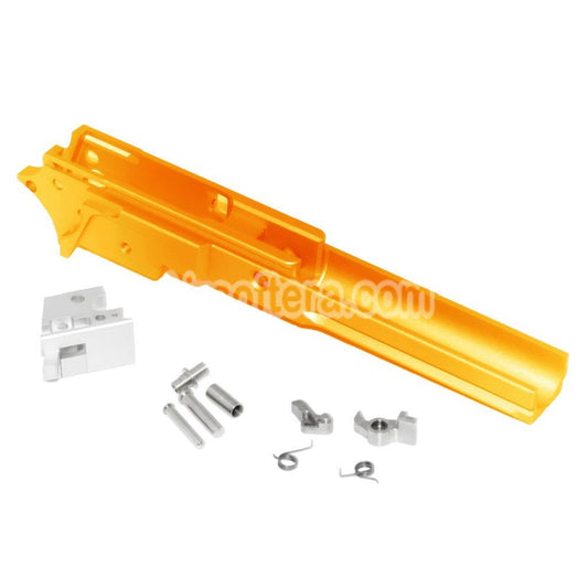 Airsoft 5KU CNC Aluminum Middle Frame Under Rail Version Type-2 For Tokyo Marui Hi-Capa Series GBB Pistols Gold