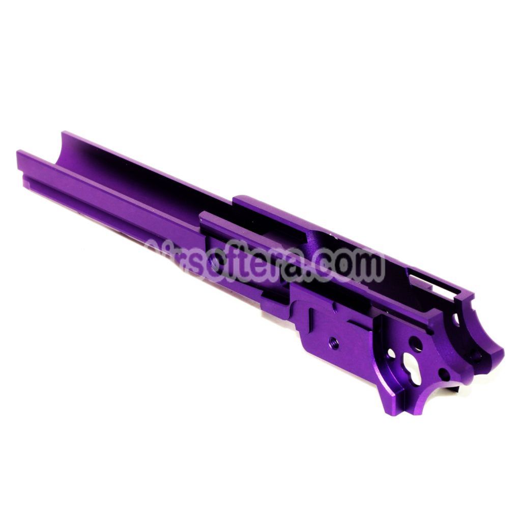 Airsoft 5KU CNC Aluminum Middle Frame Under Rail Version Type-2 For Tokyo Marui Hi-Capa Series GBB Pistols Purple