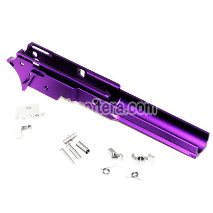 Airsoft 5KU CNC Aluminum Middle Frame Under Rail Version Type-2 For Tokyo Marui Hi-Capa Series GBB Pistols Purple