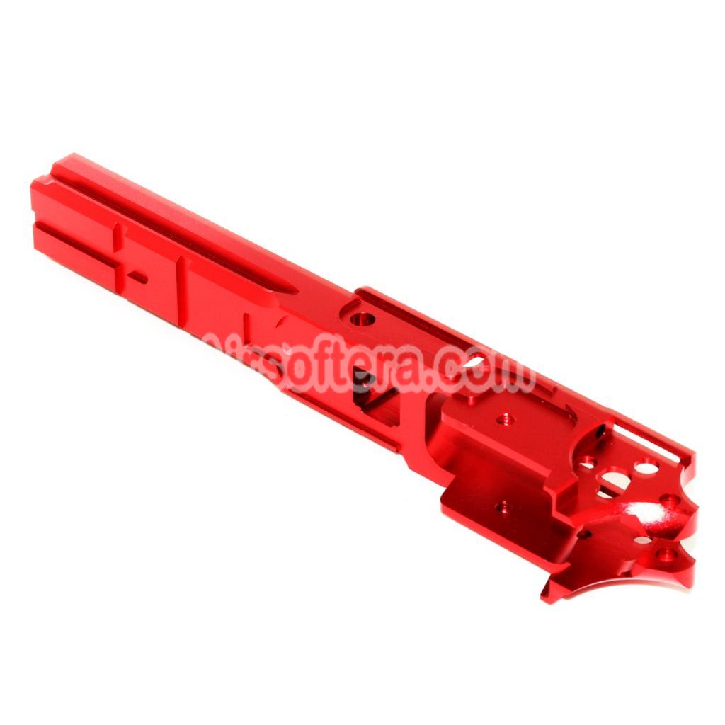 Airsoft 5KU CNC Aluminum Middle Frame Under Rail Version Type-2 For Tokyo Marui Hi-Capa Series GBB Pistols Red