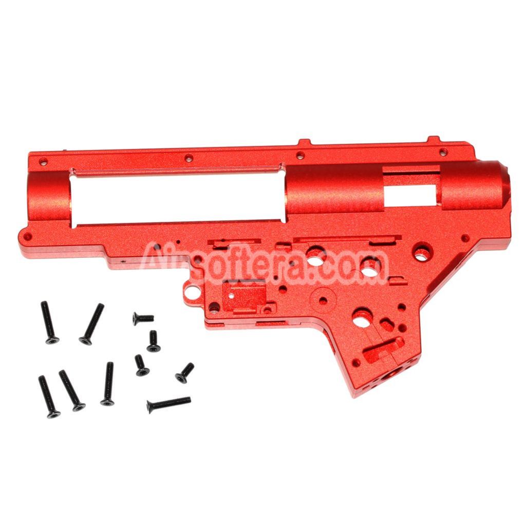 Airsoft CYMA CNC Aluminum 8mm QD Gearbox Shell For CYMA Platinum Series SR25 QBS AEG Rifles Red