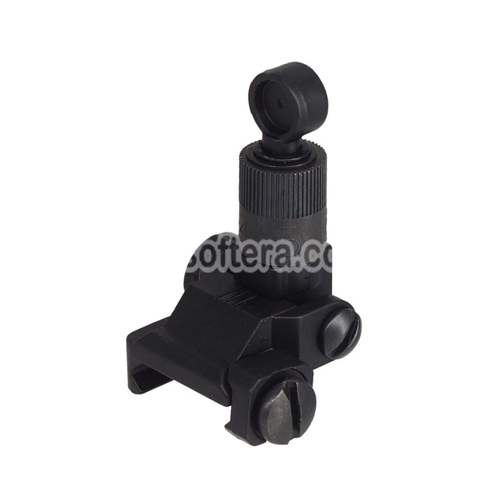 Airsoft CYMA KAC Style Micro 600m Flip Up Rear Sight For 20mm 1913 Picatinny Rail M4 M16 AEG Rifles