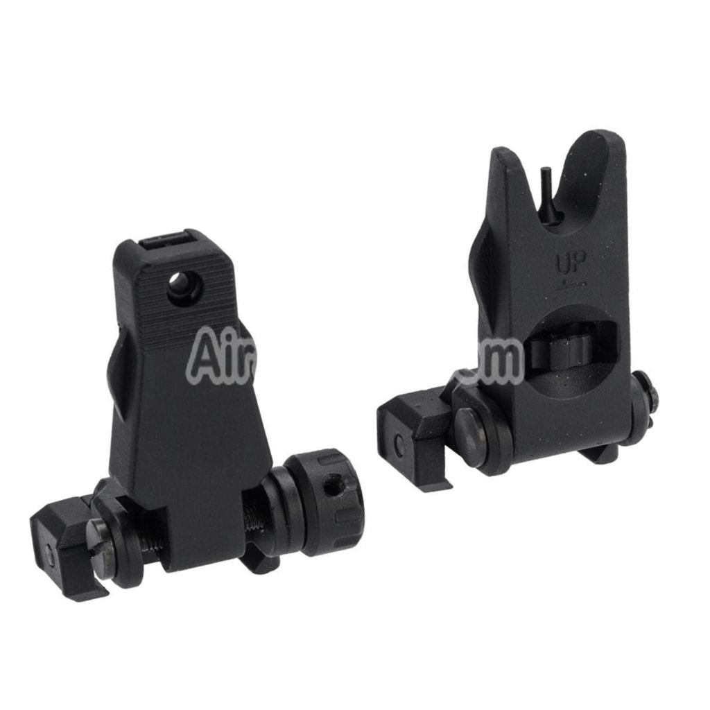 Airsoft APS New Hawk Flip Up Front Rear Sight For 20mm 1913 Picatinny Rail M4 M16 AEG Rifles