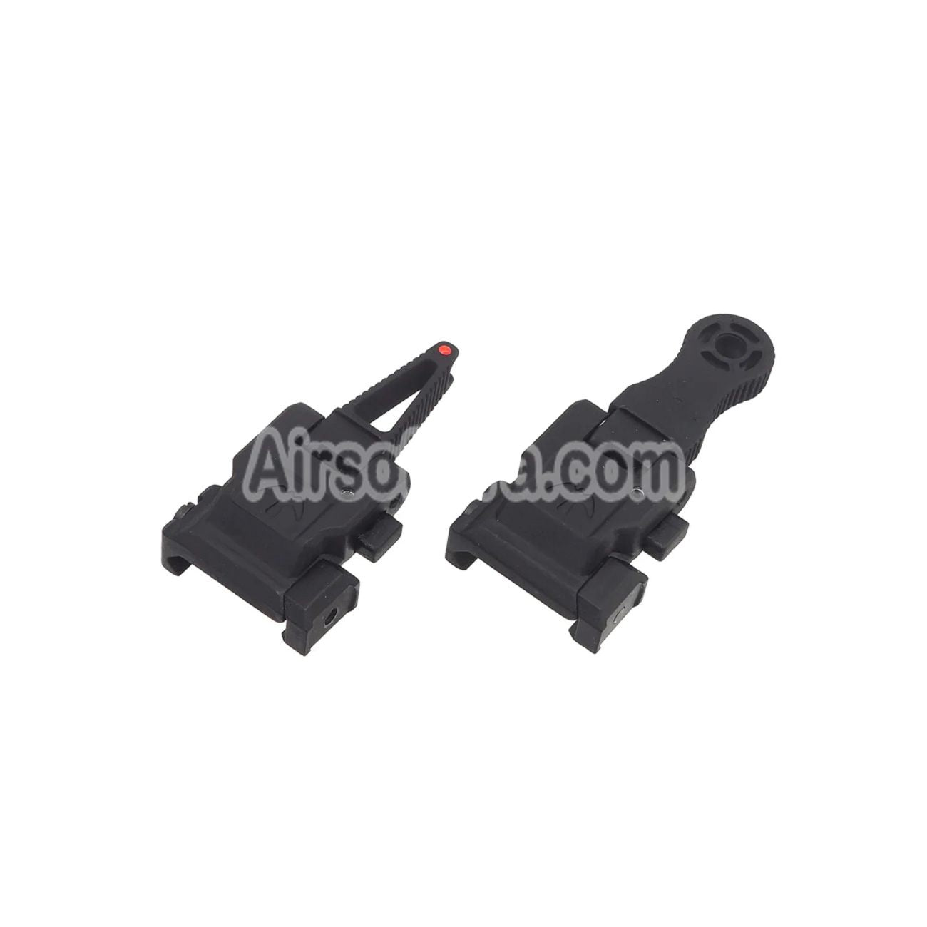 Airsoft APS Falcon Flip Up Optic Fiber Front Rear Sight For 20mm 1913 Picatinny Rail M4 M16 AEG Rifles