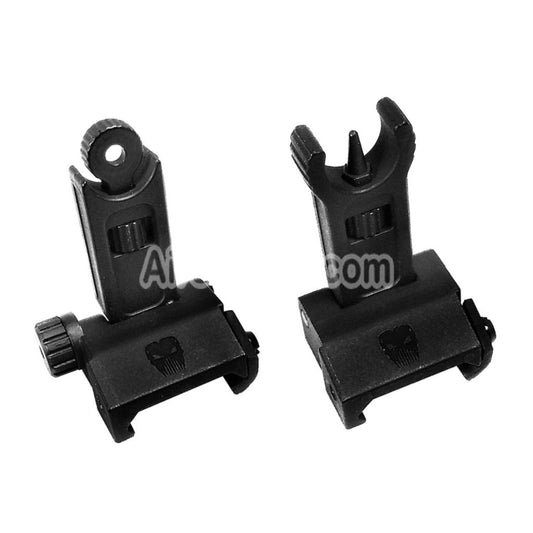 Airsoft APS New Phantom Flip Up Front Rear Sight For 20mm 1913 Picatinny Rail M4 M16 AEG Rifles